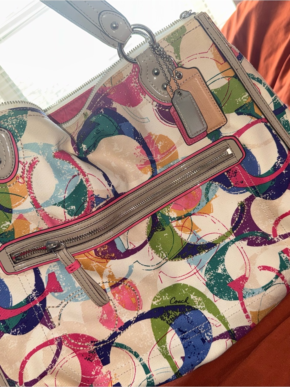 Coach Hallie East/West Tote (from the Poppy collection). - Picture 2 of 5